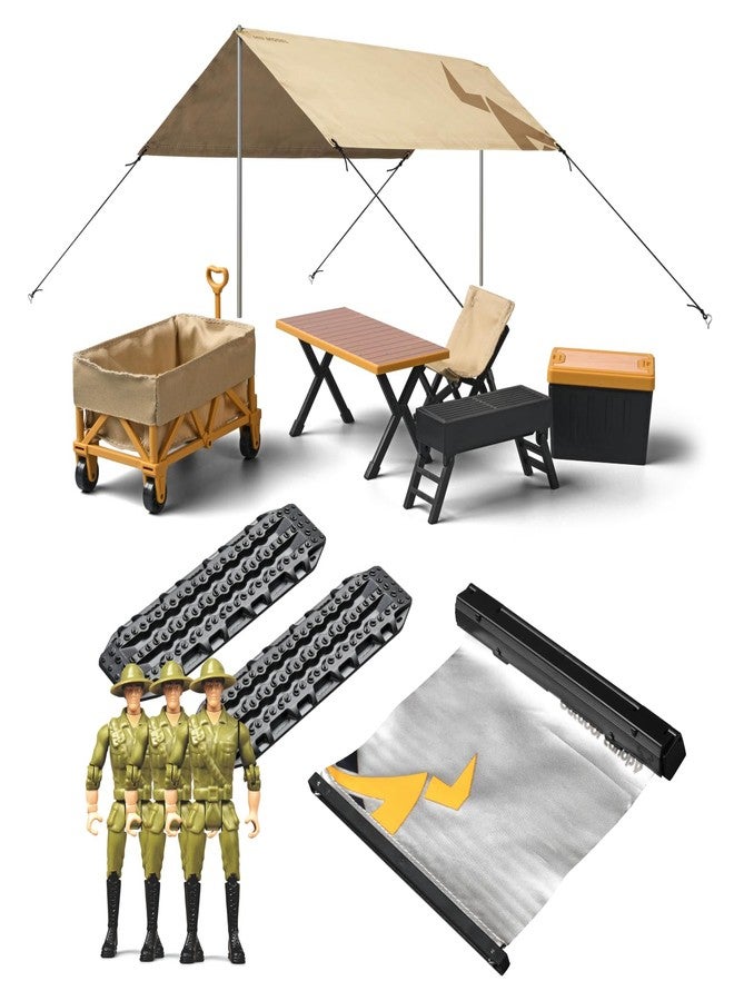 SVERTIBO 1:12 Outdoor Camping Set for RC Car DIY Modification Scene Decoration, 13Pcs Mini Figures for RC Vehicles Crawler Trucks Accessories - Image 1